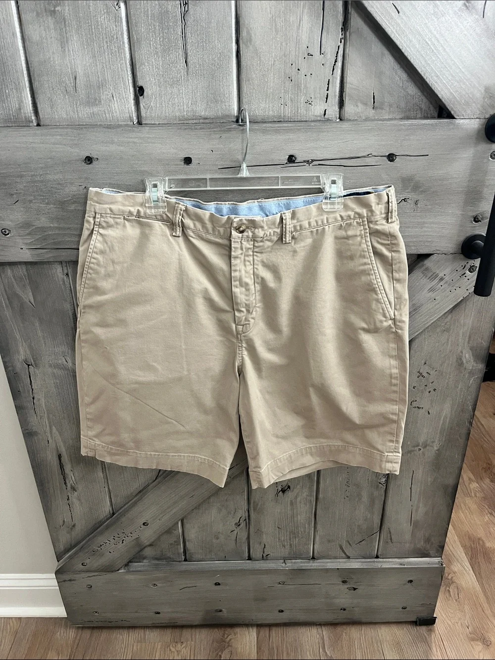 Polo by Ralph Lauren Tan Flat-Front Cotton Shorts